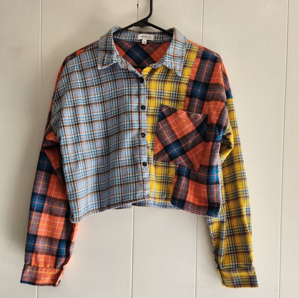 Better Be Multicolor Plaid Crop Top